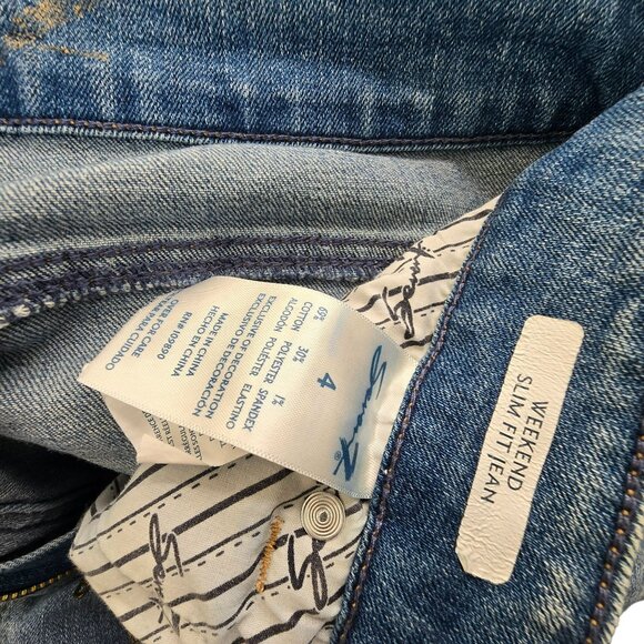 Seven7 Jeans Weekend Slim Fit Womens Size 4 Salvage Hem JJ3911 - Picture 5 of 9